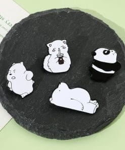 Alternative view of Little Pals 'Set of 4 | Bear Panda Kitten' Enamel Pin