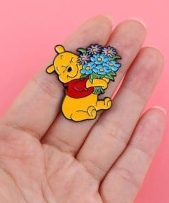 Alternative view of Winnie the Pooh 'Loving Flowers' Enamel Pin