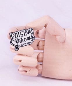 Alternative view of Psalm 127: 3-5 'Raising Arrows' Enamel Pin