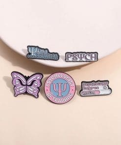 Alternative view of Psychologist 'I Can't Read Your Mind' Enamel Pin