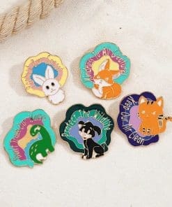 Little White Rabbit 'Protect Our Forest' Enamel Pin - Image 3