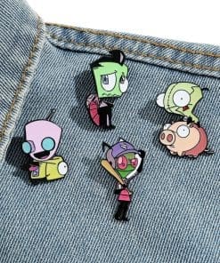 Alternative view of Invader Zim 'Set of 4 Space Invader' Enamel Pin