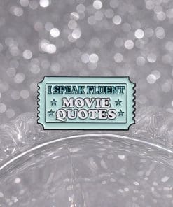 Alternative view of I Speak Fluent Movie Quotes Enamel Pin