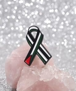 Alternative view of Palestine Ribbon Enamel Pin
