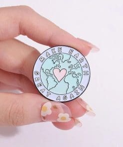 Alternative view of Protect 'Make Earth Great Again' Enamel Pin