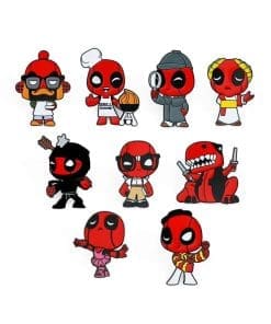 Alternative view of Deadpool 'Nerd Chibi' Enamel Pin