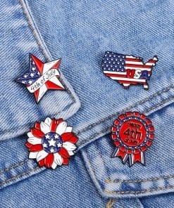 Happy 4th of July 'American Star' Enamel Pin - Image 3