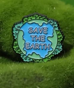 Alternative view of Planet 'Save the Earth' Enamel Pin