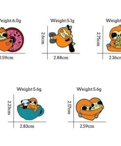 Sloth 'Little Panda Coffee' Enamel Pin - Image 3