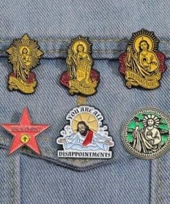 Alternative view of San Judas Gracias Enamel Pin