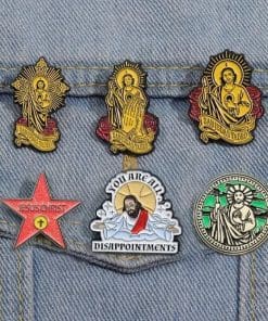 Alternative view of Holy Jesus 'You Are All Disappointments' Enamel Pin