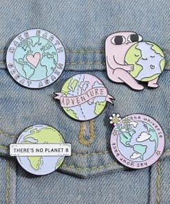 Alternative view of Ecological Environment 'the Universe Has Your Back' Enamel Pin