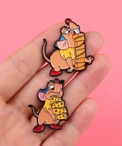 Alternative view of Cinderella ‘Gus | Block of Cheese’ Enamel Pin