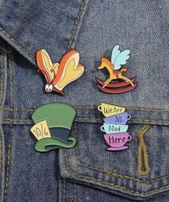 Alternative view of Alice in Wonderland 'Set of 4 Fantasies' Enamel Pin