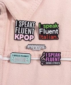 Alternative view of I Speak Fluent Friends Quotes Enamel Pin