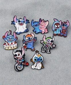 Alternative view of Cosplay 'Stitch x SpiderMan' Enamel Pin