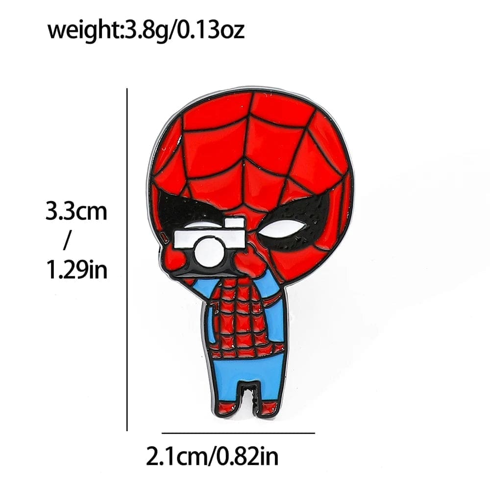 SpiderMan 'Set of 3 | Action Cam Chibi' Enamel Pin - Image 4