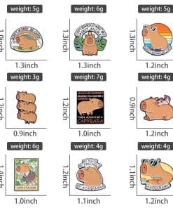 Capybara 'Triple Capy' Enamel Pin - Image 3