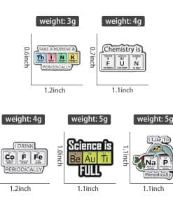 Funny Elements 'Science is Beauti-Ful' Enamel Pin - Image 3