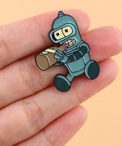Alternative view of Futurama ‘Drunken Bender’ Enamel Pin