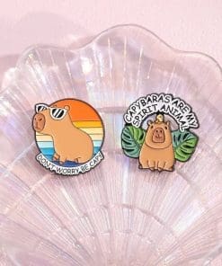 Alternative view of Capybara 'My Spirit Animal' Enamel Pin