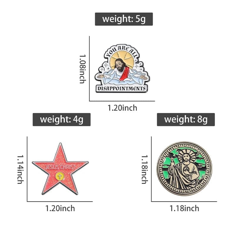 Jesus Christ 'Holy Star of Fame' Enamel Pin - Image 3
