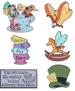 Alice in Wonderland 'Set of 4 Fantasies' Enamel Pin - Image 3