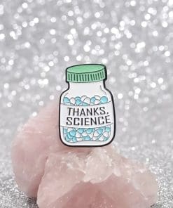 Alternative view of Bottle Pills 'Thanks Science' Enamel Pin