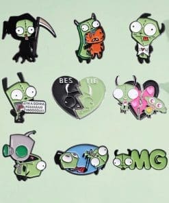 Alternative view of Invader Zim 'Set of 5 Space Bestie' Enamel Pin