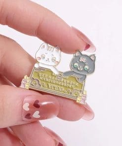 Alternative view of Ouija 'Cat Playing | Divination Board' Enamel Pin