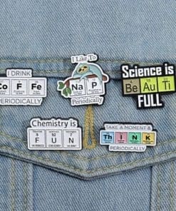 Alternative view of Funny Elements 'Science is Beauti-Ful' Enamel Pin