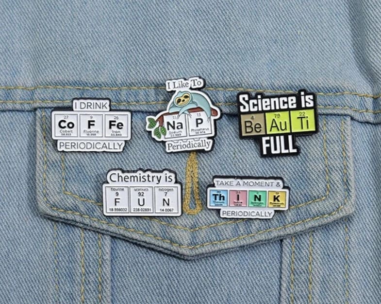 Funny Elements 'Science is Beauti-Ful' Enamel Pin - Image 2