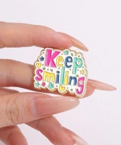 Alternative view of Daily Motivation 'Keep Smiling' Enamel Pin