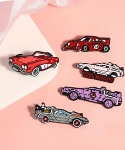 Alternative view of Classic Sports Car 'Red Cadillac' Enamel Pin