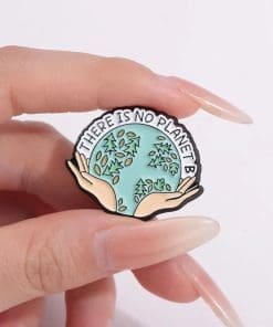 Alternative view of Earth 'There's No Planet B' Enamel Pin