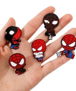 Alternative view of SpiderMan ‘Set of 5 | Black SpiderMan Chibi’ Enamel Pin