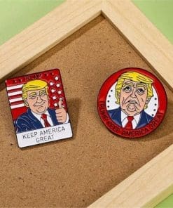Alternative view of Caricature Trump 'Keep America Great' Enamel Pin