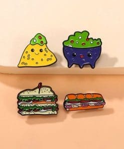 Alternative view of Tortilla with Guacamole Enamel Pin