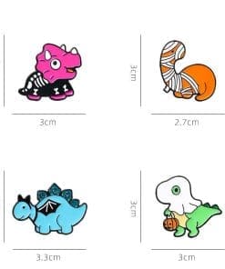 Halloween Dino 'Sauropods Mummy' Enamel Pin - Image 5