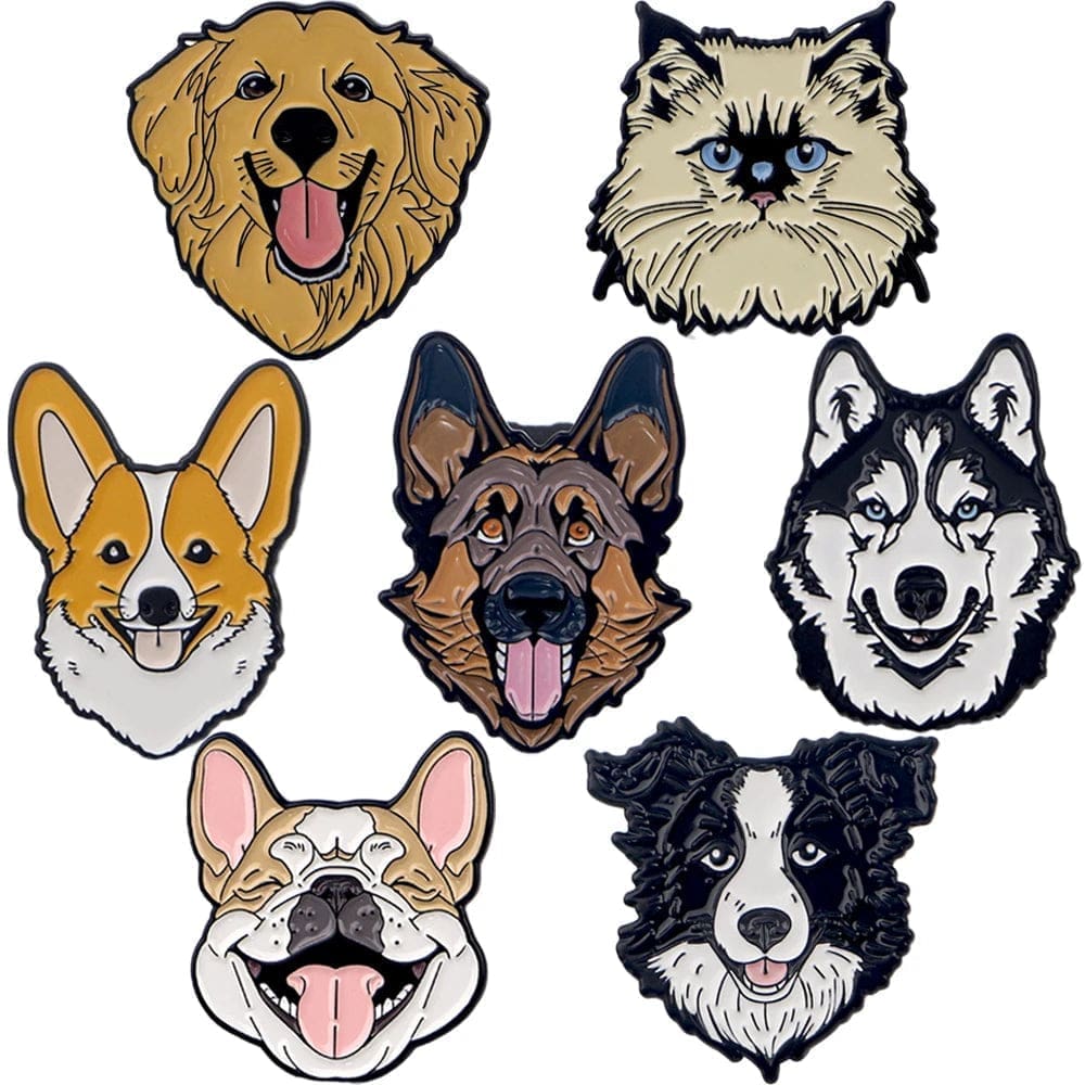 Cute Dogs 'Siberian Husky Head' Enamel Pin - Image 4