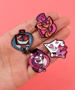 Alternative view of Hazbin Hotel ‘Husk Chibi Head’ Enamel Pin