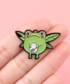 Alternative view of Fairy Frog Enamel Pin