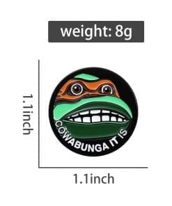 Teenage Mutant Ninja Turtles ‘Michelangelo | Round Cowabunga It is’ Enamel Pin - Image 4