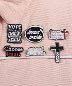 Joy 'Jesus First Others Second Yourself Last' Enamel Pin - Image 4