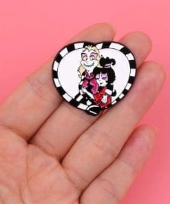 Alternative view of Beetlejuice ‘Lydia and Beetlejuice | Sandworm Heart Enamel Pin