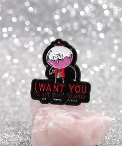 Alternative view of Regular Show 'Benson | I Want You to Get Back to Work' Enamel Pin