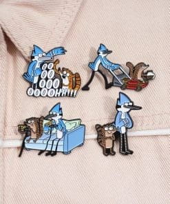 Alternative view of Regular Show 'Early Lawn Mower' Enamel Pin