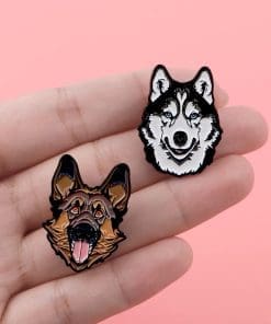 Alternative view of Cute Dogs 'German Shepherd Head' Enamel Pin