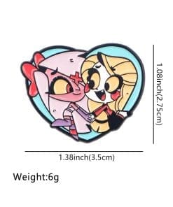 Alternative view of Hazbin Hotel ‘Vaggie and Charlie Chibi’ Enamel Pin