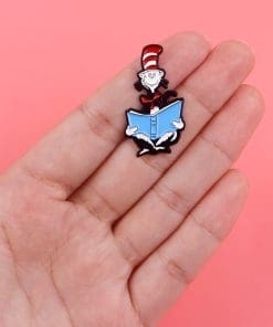 Alternative view of Dr. Seuss | The Cat in the Hat 'Reading Book' Enamel Pin